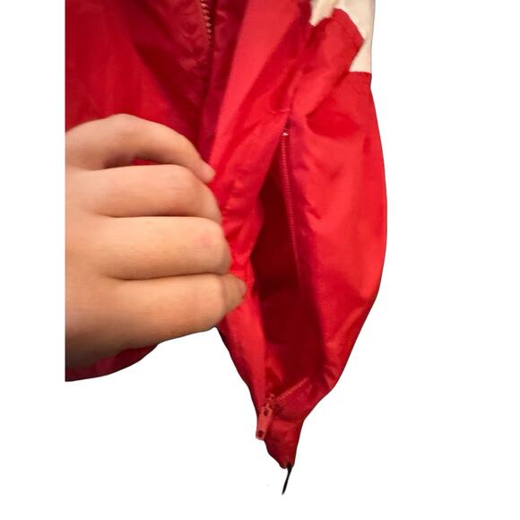 Vintage Men’s ASICS Full Zip Red White Windbreaker Jacket XL - Picture 8 of 10